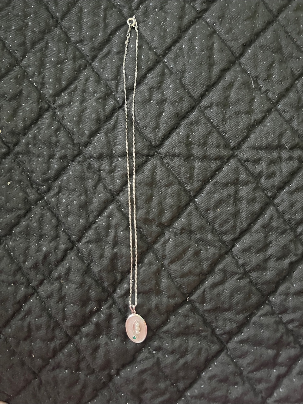 VTG Bond Boyd Sterling Silver Lily of the Valley Pearl Pendant Necklace